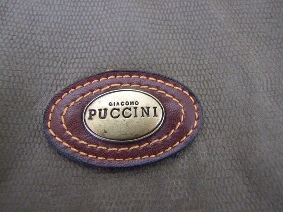 Vintage Italian bag, travel bag, olive green colo… - image 3