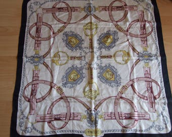 MANTERO Scarf, Designer Scarf, Vintage Scarf, Silk Scarf, Made in Italy Scarf, Horse Scarf, Horses Printed Scarf, Horses Pattern Scarf, Mint