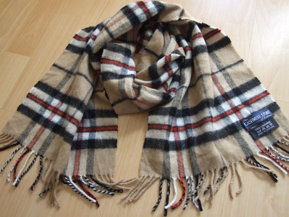 Cashmere Scarf in Nova Check Pattern Scotland Brand Scarf Warm Scarf Scotland Scarf Designer Scarf Vintage Scarf Mint Scarf Etsy UK