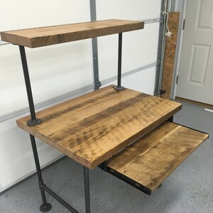 Reclaimed Wood Desk, Computer Desk, Home Office Desk, Barn Wood Desk, Shabby Chic, Reclaim Wood Table image 2