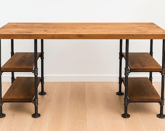 Handmade computer desk with shelves for organizing your space | Home Office Desk | Gaming | Custom