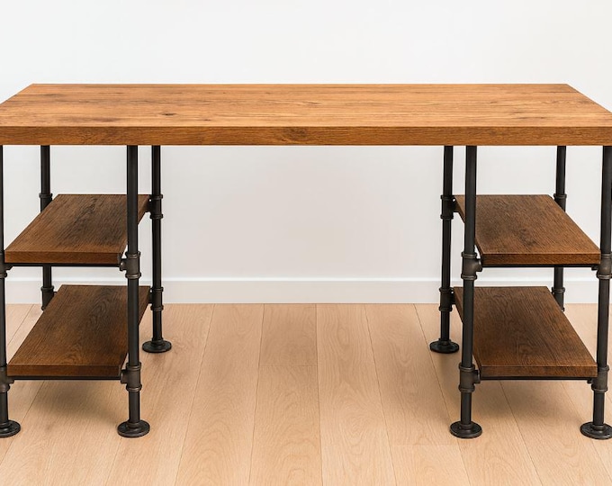 Handmade computer desk with shelves for organizing your space | Home Office Desk | Gaming | Custom