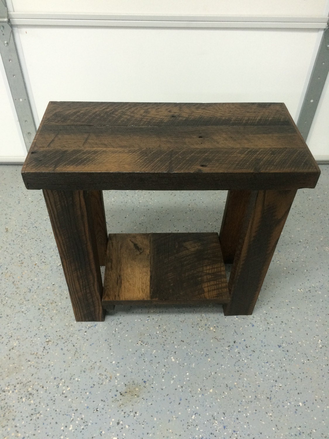 Reclaimed wood side table end table printer table night stand