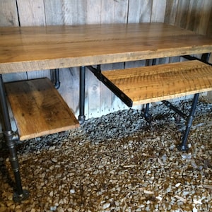 Computer Desk, Reclaimed Wood Table, Rustic Barnwood Table. Keyboard Tray