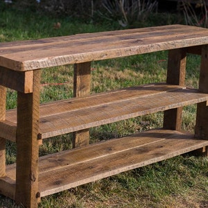 Reclaimed Wood TV Stand. Made From Reclaimed Barn and Fence Wood