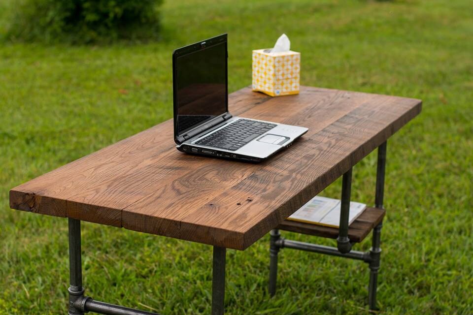 Gran escritorio de oficina de madera recuperada, escritorio de computadora  de madera de granero, escritorio de madera recuperada, escritorio de  escritura de madera maciza, escritorio recto de madera rústica -  México