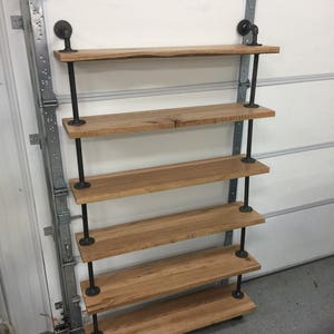 Book shelf / Reclaimed Wood Bookcase. Made From Reclaimed Barn Wood W/ Black Pipe Legs.