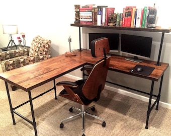 Customized L Shaped Desk, You pick your tables, Corner Desk, L Desk ,  L- shaped desk , Custom Computer Wood Desk