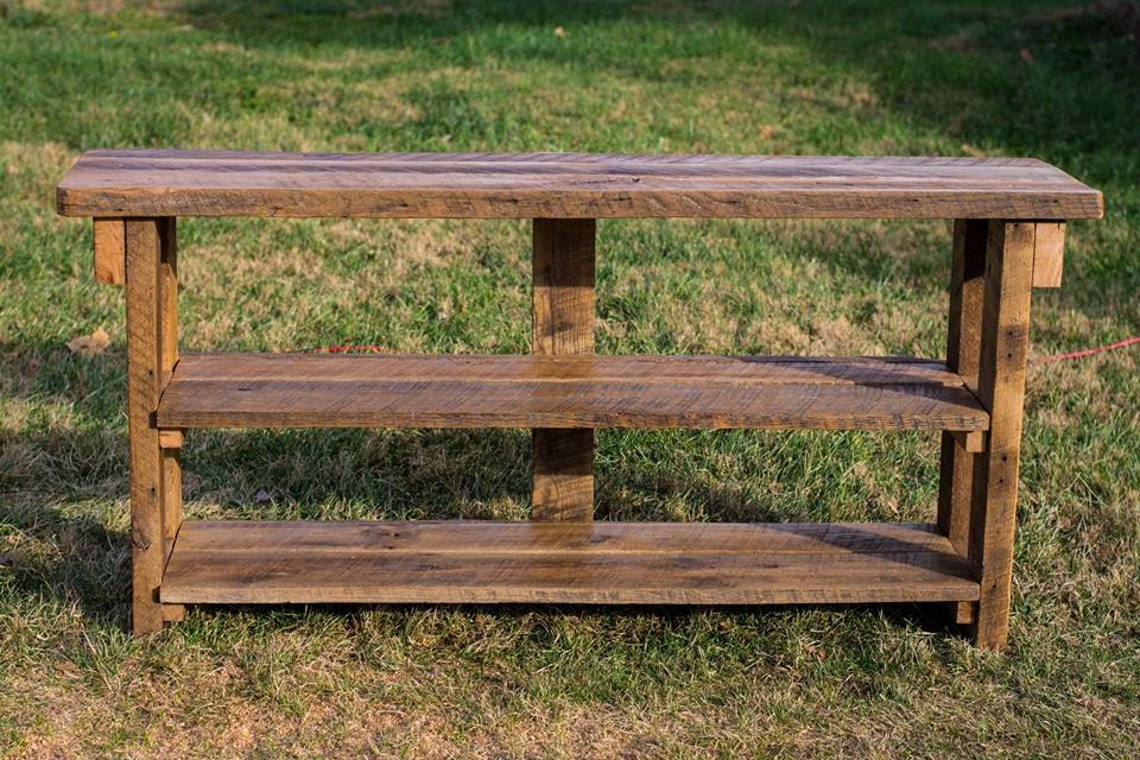 Reclaimed Wood TV Stand. Made From Reclaimed Barn and Fence Etsy