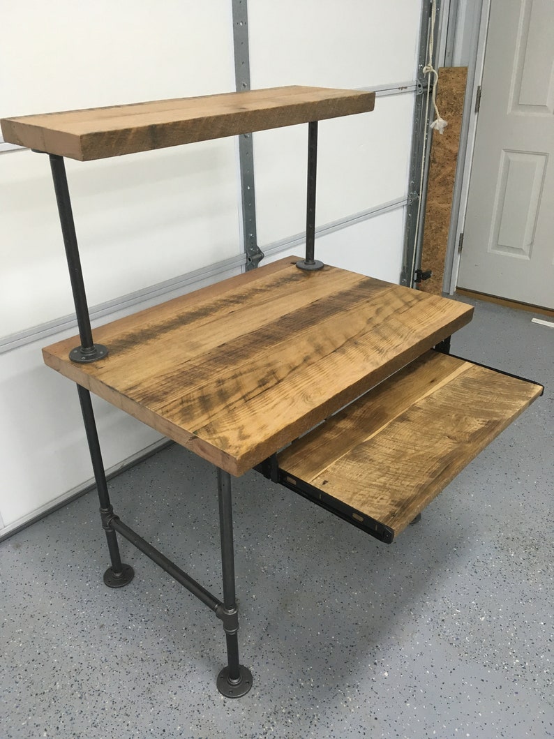 Reclaimed Wood Desk, Computer Desk, Home Office Desk, Barn Wood Desk, Shabby Chic, Reclaim Wood Table image 2