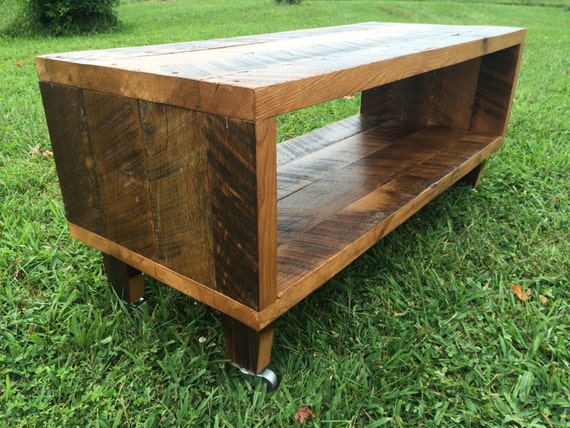 Reclaimed oak tv stand discount