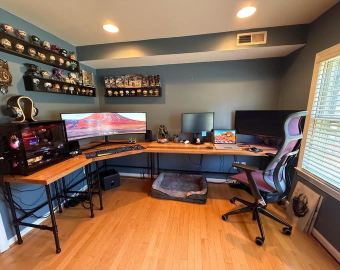 Customized L Shaped Desk, You pick your tables, Corner Desk, L Desk ,  L- shaped desk , Custom Computer Wood Desk
