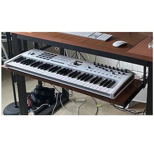 Musical keyboard tray, Stuido Desk tray - Customized and Built to Fit most desks , including sit stand!! Custom Extension brackets available