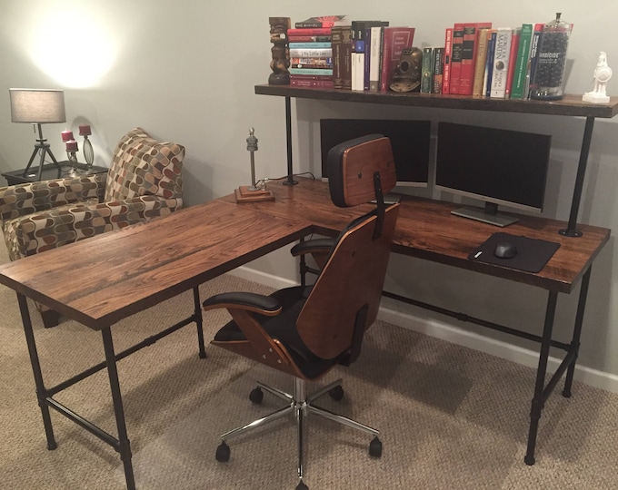 Customized L Shaped Desk, You pick your tables, Corner Desk, L Desk ,  L- shaped desk , Custom Computer Wood Desk