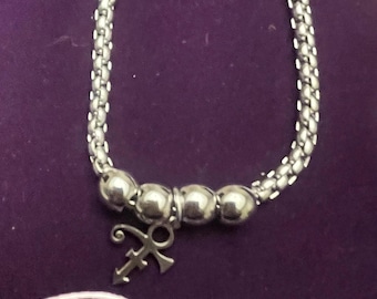 Love symbol Bracelet adjustable Purple rain