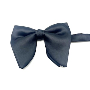 Oversized Black Butterfly Bow Tie | Formal Tuxedo | Tom Ford Style Groom Bow