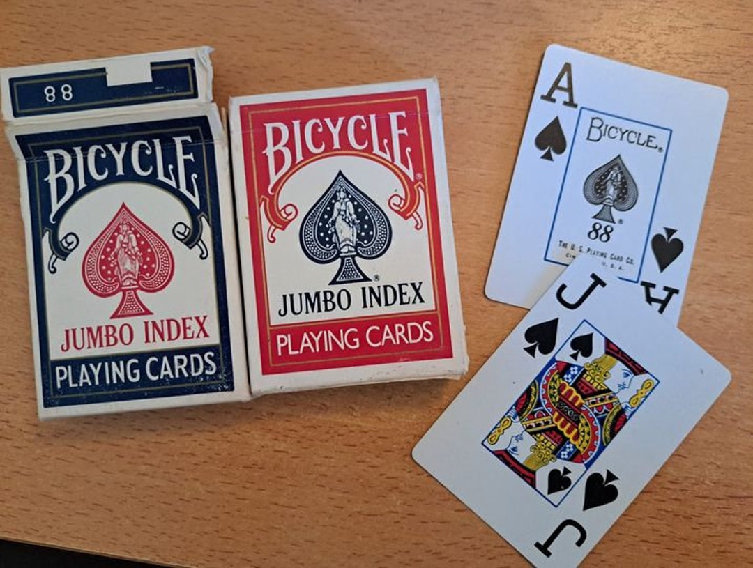 Vintage Double Deck of BICYCLE Playing Cards JUMBO INDEX - Etsy