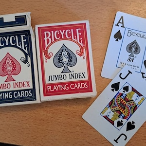 Vintage Double Deck of BICYCLE Playing Cards JUMBO INDEX - Etsy