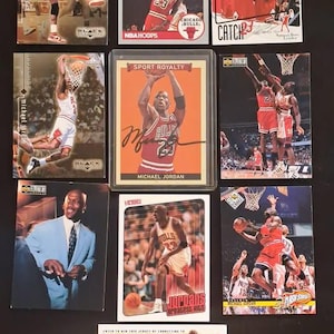 lote de 10 cards colecionáveis de basquete da NBA do Chicago Bulls de MICHAEL JORDAN