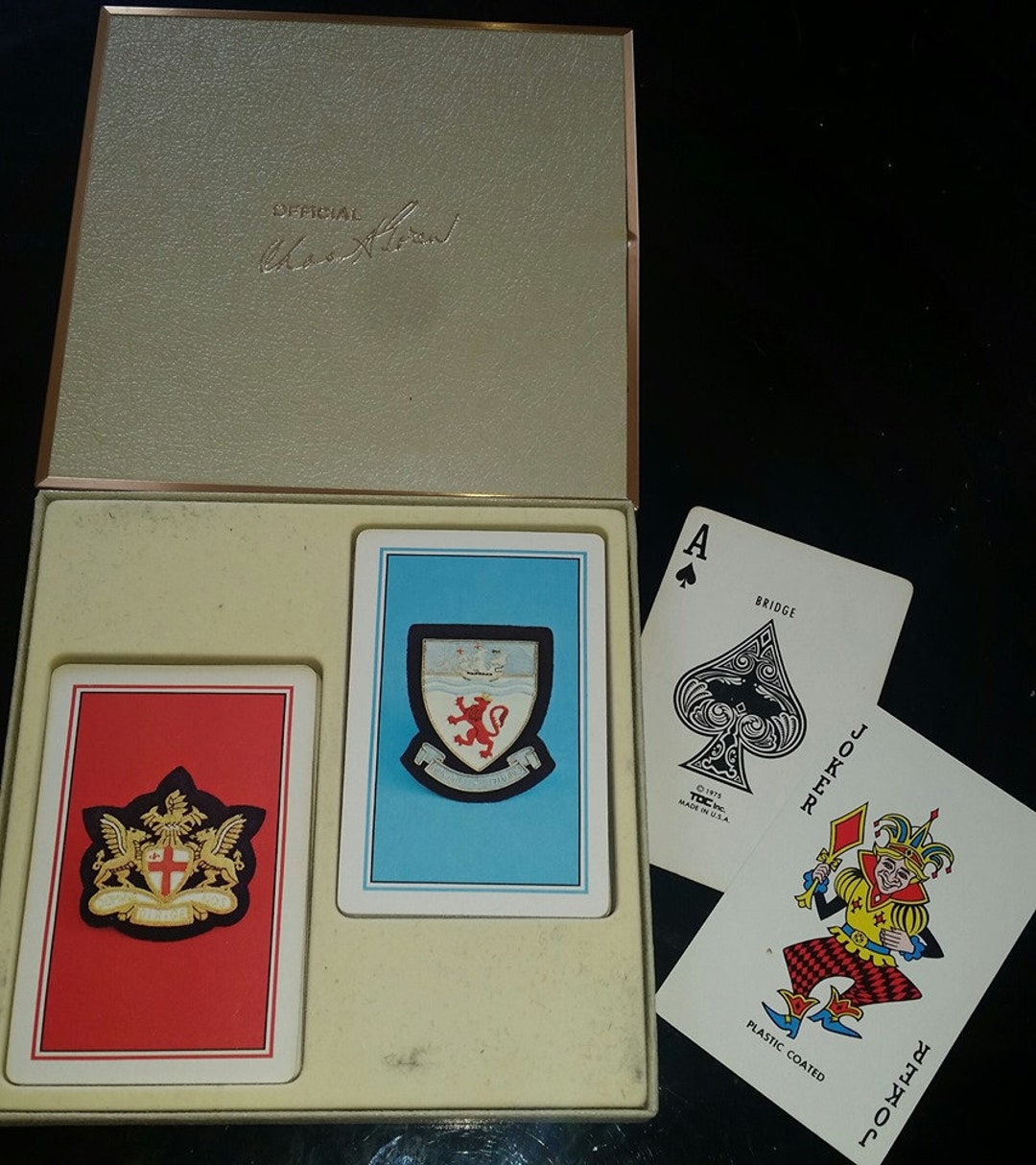 Vintage Double Deck of Playing Cards CREST SHIELDS - Etsy