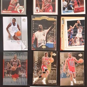lot van 10 verzamelkaarten voor MICHAEL JORDAN Chicago Bulls NBA Basketball