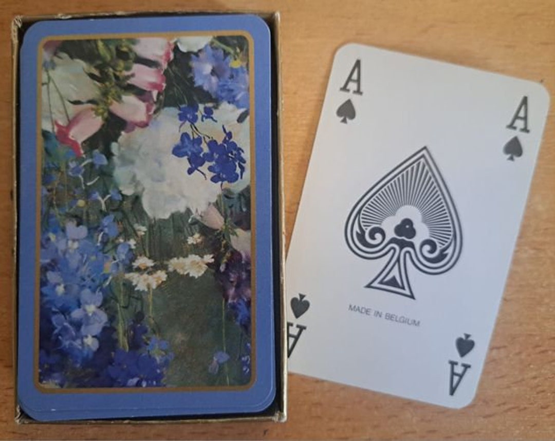 Vintage Deck of Playing Cards FLOWERS - Etsy
