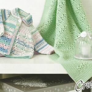 INSTANT DOWNLOAD - PDF -  Pretty Coat and Blankey Crochet Pattern (CB67)
