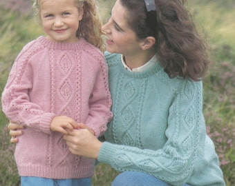 Patrón de tejido de jersey vintage: términos del Reino Unido, Stylecraft DK (patrón en PDF) - 26-40 pulgadas