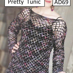 Instant Download - PDF-  Beautiful Tunic Jumper Crochet Pattern (AD69)
