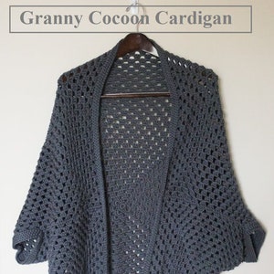 Instant Download - PDF- Beautiful  Granny Cocoon Shrug Crochet Pattern (AD97)