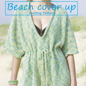 Instant Download - PDF- Beautiful Beach Cover - up Knitting Pattern (K2)