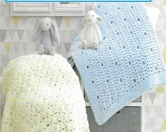 Instant Download - PDF- Beautiful Baby Blanket 1 x Crochet Pattern 1 x Knitting Pattern (CB96)