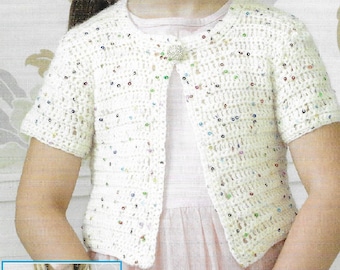 Instant Download - PDF- Beautiful Long or Short Sleeve Cardigan Crochet Pattern (CC23)