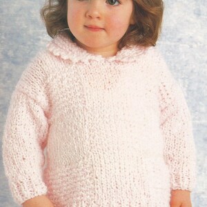Instant Download  PDF - Beautiful Chunky Collar Jumper Knitting Pattern  (112)