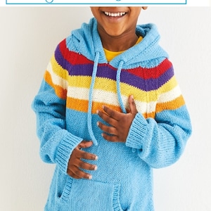 Instant Download PDF - Beautiful Hoody Knitting Pattern (C129)