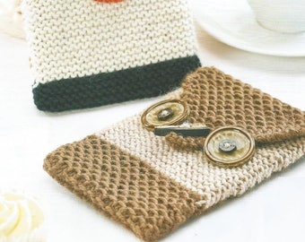 Instant Download - PDF- So cute this Beautiful E-Reader Cosy/Cover Knitting Pattern (H38)