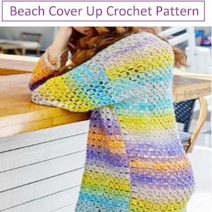 Instant download PDF Beautiful Beach Cover Up Crochet Pattern (AD173)