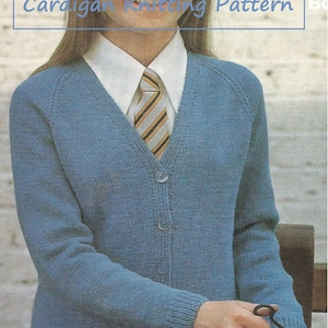 Instant Download - PDF- Lovely V Neck Cardigan Knitting Pattern (C30)