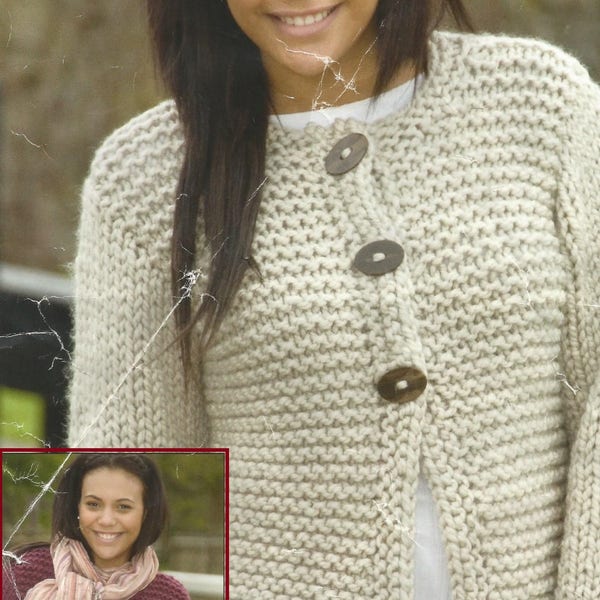 Instant Download - PDF- Beautiful Easy Knit Jacket Knitting Pattern (K37)