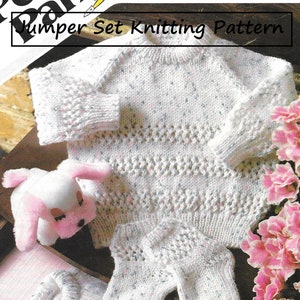 Instant Download - PDF- Beautiful Jumper Set Knitting Pattern (153)