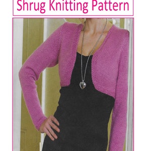 PnAPatterns -Instant Download - PDF- Beautiful Shrug Knitting Pattern Chest sizes 31 to 42 inch (K189)