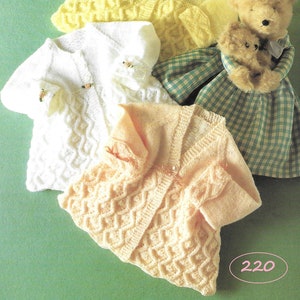 INSTANT DOWNLOAD - PDF - Beautiful Matinee Coats Knitting Pattern (220)