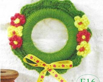 Instant Download - PDF- Cute Little Wreath Crochet Pattern (F16)