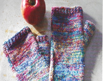 Ladies DK Fingerless Gloves Knitting Pattern PDF Download (KA19)