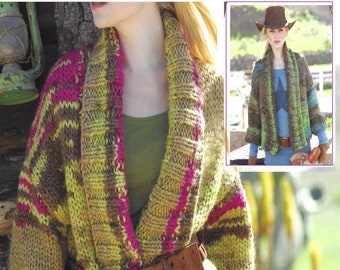 Super Chunky Cardigan Knitting Pattern: Easy Knit (PDF Pattern) K63