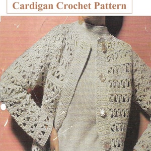 Instant Download - PDF- Beautiful  Cardigan Crochet Pattern  (AD147)
