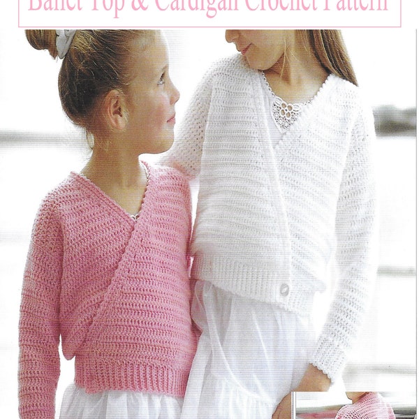 Instant Download - PDF- Beautiful Ballet Top & Cardigan Crochet Pattern (CC35)