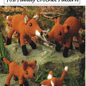 Instant Download - PDF- Beautiful Fox Family Crochet Pattern (T18)