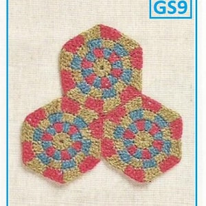 Instant Download - PDF- Beautiful Hexagon Crochet Pattern (GS9)