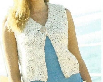 Instant Download - PDF-Beautiful Short Sleeve Cardigan and waistcoat Knitting Pattern (K4)